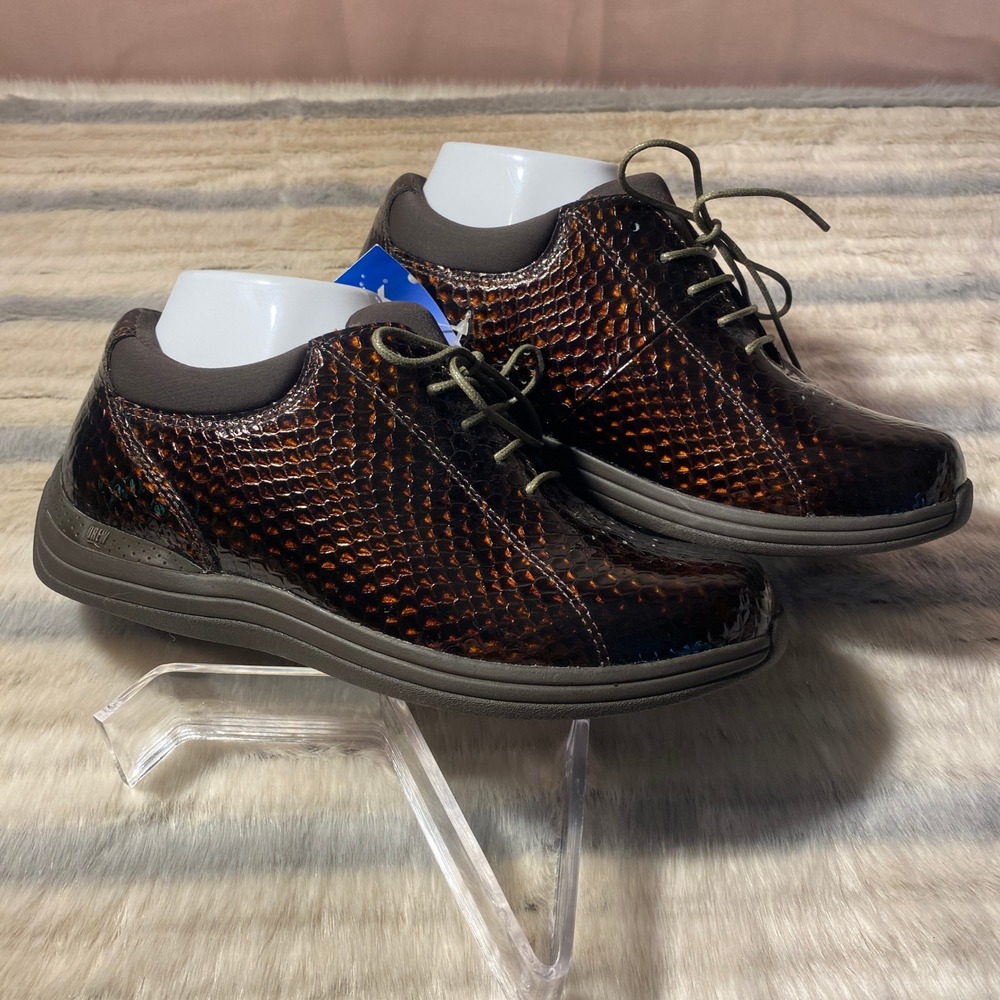 Drew Tulip Crocodile/Patent Oxford Comfort‎ Shoes Leather Upper 7W NWT